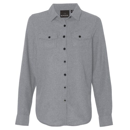 Ladies' Solid Flannel Shirt Thumbnail