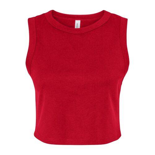 Ladies' Micro Rib Muscle Crop Tank Thumbnail