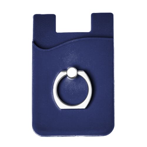 Silicone Card Holder with Metal Ring Phone Stand Thumbnail