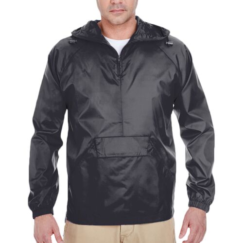 Quarter-Zip Hooded Pullover Pack Away Jacket Thumbnail