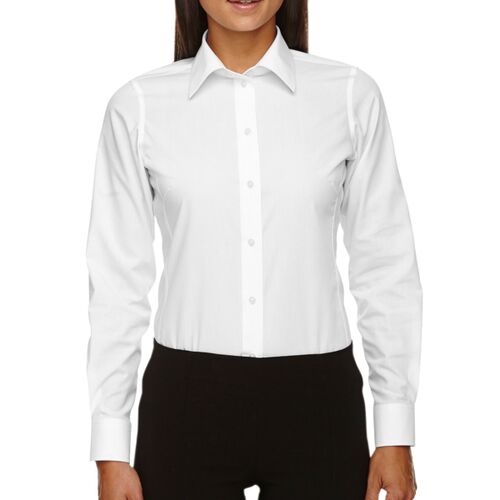 Ladies' Crown Collection® Solid Broadcloth Woven Shirt Thumbnail