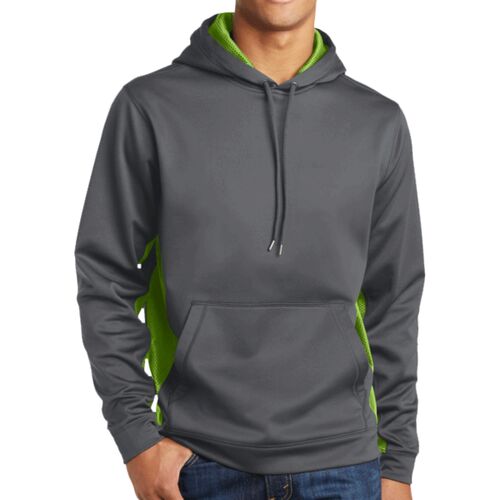 Sport Wick &#174; CamoHex Fleece Colorblock Hooded Pullover Thumbnail