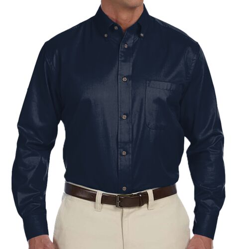Men's Tall Easy Blend™ Long-Sleeve Twill Shirt with Stain-Release Thumbnail