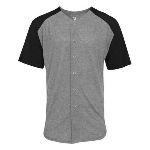 Men's Triblend Full Button T-Shirt Thumbnail